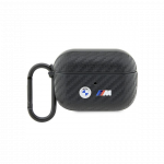 BMW Dėklas BMW BMAP2WMPUCA2 AirPods Pro 2 gen cover juoda|juodas Carbon Double Metal Logo