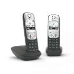 Gigaset A690A Duo Analoginio ry&scaron;io / DECT telefonas Skambintojo ID Juoda