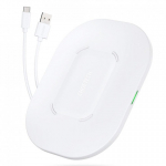 Choetech Qi 15W belaidis įkroviklis + USB laidas - USB Type C 1m baltas (T550-F-V2)
