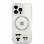 Karl Lagerfeld Dėklas Karl Lagerfeld KLHMP14XHKCT iPhone 14 Pro Max 6.7 "hardcase transparent / transparent Karl & Choupette Aluminum Magsafe