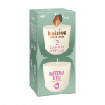 Bolsius Žvakės &bdquo;Clean Light&ldquo; papildymo žvakės, 2 vnt. gardenijų ir figų