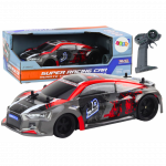 LEAN Toys Lean Toys RC Remote Control Car 1:18 Rubber Wheels Drift Raudona