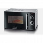 Severin MW 7771 mikrobangų krosnelė Stalvir&scaron;is Kombinuota mikrobangų krosnelė 20 L 700 W Juoda, Sidabras
