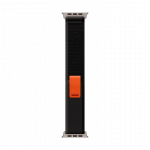 OBAL:ME Tekstilinis dirželis Apple Watch 42-49mm M-L Juodas|Oranžinis