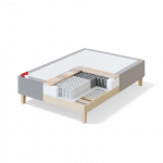 Sleepwell RED POCKET BOX-MATTRESS / 140x30x200 / hard / BOLSHOI Light Grey (23)