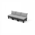 Keter Lauko baldų komplektas Keter Trivietė sodo sofa &bdquo;Elements&ldquo; pilka &scaron;viesiai pilka