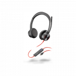 HP Poly Poly Blackwire 8225 USB-C stereo headset + USB-C/A adapter, ANC, MS Teams