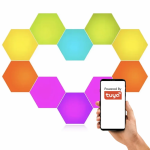 marka niezdefiniowana Smart RGBiC HEXAGON Lamps 10 pieces LED WiFi Remote Control TUYA