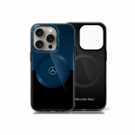 Mercedes-Benz Dėklas Mercedes MEHMP16X23HBIKV iPhone 16 Pro Max 6.9" juoda mėlyna/juodas mėlynas hardcase MB Double Layer BiColor MagSafe