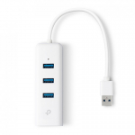 TP-Link UE330 knyginių kompiuterių dokas / jungčių replikatorius Vielinis USB 3.2 Gen 1 (3.1 Gen 1) Type-A Balta