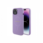 GUESS Dėklas Guess GUHMP15SPSAHMCU iPhone 15 6.1" violetinė|violetinė hardcase Saffiano MagSafe