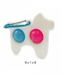 Mocco Bubble Pop It Antistress Sensory / Dog / keychain / White