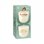 Bolsius &bdquo;Candles Clean Light&ldquo; papildymo žvakės, 2 vnt., vanilės ir tonka