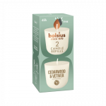 Bolsius &bdquo;Candles Clean Light&ldquo; žvakės su kedro ir vetiverijos užpildu, 2