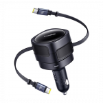 Baseus "Baseus PD" automobilinis įkroviklis 2x USB-C prievadas 60W, juodas