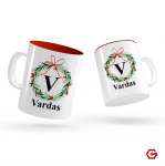 Puodelis "Kalėdinis" su Jūsų vardu (personalizuotas)