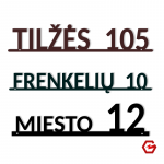 Gatvės užra&scaron;as ir namo numeris "Ant tiesios linijos"