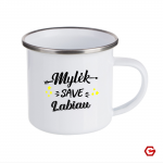 Metalinis puodelis "Mylėk save labiau"