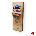 Medinis apdovanojimas su baltu organiniu stiklu L