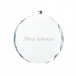 Stiklinis medalis su dėžute