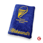 Vardinis rank&scaron;luostis su logotipu