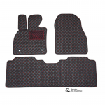 Kilimėliai QuiltyMats RENAULT SCENIC 2009-2016 (3 vnt.), Black-Red /16-16