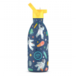 Cool Bottles Kids' Stainless Steel Water Bottle, 500ml. - Galactic Ride
