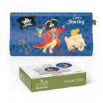 COMBO! A child's pillow with matching pillowcase! - "ERGONOMIC" pagalvė su užvalkalu "Piratas"