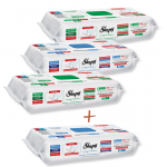 Specialus pasiūlymas! 4 už 3. Sleepy &ldquo;Easy Clean&rdquo; grindų valymo vienkartinės &scaron;luostės - 2 vnt Bleach + 2 vnt White Soap