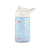 Cool Bottles Kids stainless steel bottle with flip straw, 350 ml - Rainbow Clouds
