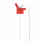 Cool Bottles lid with straw and handle - Pink-Red