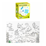 Specialus pasiūlymas! Jarmelo Lengvai nuplaunami flomasteriai su &scaron;tampukais + lipnūs spalvinimo lapai - Flomasteriai + Lapai Dinosaur Adventures