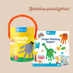 Specialus pasiūlymas! Jarmelo dažai skirti pie&scaron;ti pir&scaron;tais + užduočių rinkinys