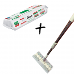 COMBO! Sleepy &ldquo;Easy Clean&rdquo; grindų valymo vienkartinės &scaron;luostės su grindų &scaron;luota - White Soap