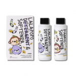 K-MOM Lalapopo Travel-Size Fabric Detergent, Fabric Softener & Baby Bottle Cleanser - Skalbiklis ir mink&scaron;tiklis MAGNOLIA 2 x 90 ml.