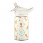 Cool Bottles vaiki&scaron;ka nerūdijančio plieno gertuvė su atlenkiamu &scaron;iaudeliu, 350 ml. - Whisker Kittens
