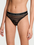 Victoria's Secret "Lace Thong Black" kelnaitės