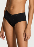 Victoria's Secret "No-Show Sparkle Black Cheeky" kelnaitės