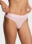 Victoria's Secret "Logo Angel Pink Thong" kelnaitės