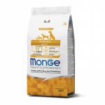 Monge spec. line monoprotein adult sausas pa&scaron;aras visų veislių suaugusiems &scaron;unims su kalakutiena, ryžiais, bulvėmis 12kg
