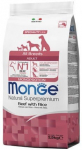 Monge Dry Dog Spec. Line suaugusiems visų veislių &scaron;unims su jautiena ir ryžiais 12kg