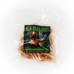 REAL DOG SNACKS Vi&scaron;tienos kul&scaron;elė ant kalcio kauliuko 500g
