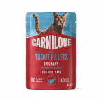 CARNILOVE Gravy rich in Trout enriched with Echinacea konservuotas pa&scaron;aras katėms 85 g
