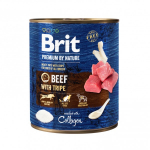 Brit Premium by Nature kons. &scaron;unims Beef with Tripes  800g