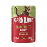 CARNILOVE Gravy rich in Duck enriched with Catnip konservuotas pa&scaron;aras katėms 85 g