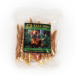 REAL DOG SNACKS Vi&scaron;tienos file ant odos pagaliukų (plunksnos) 500g