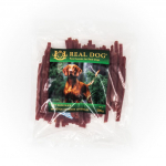 REAL DOG SNACKS Mink&scaron;tos antienos juostelės 500g