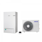 SAMSUNG oras-vanduo 4.4/5.0 kW SPLIT &scaron;ilumos siurblio KOMPLEKTAS (be tūrinio &scaron;ildytuvo)