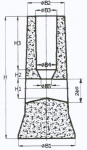 Pamatas 6M-8M atramai VGAP4 &Oslash; 173-163mm