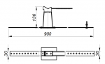 Kabelio laikiklis (su juodu UP-50) LKT-1